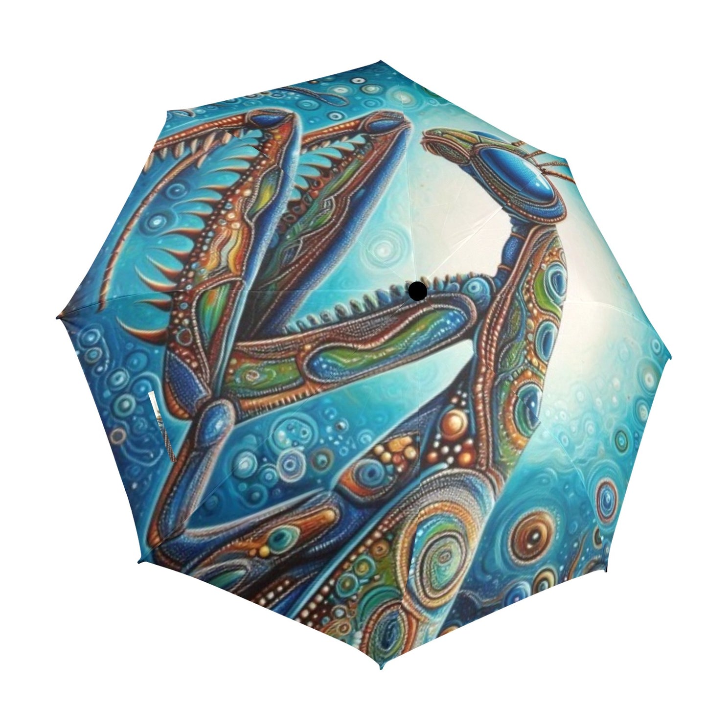 Praying Mantis Umbrella Semi-Automatic Foldable Umbrella