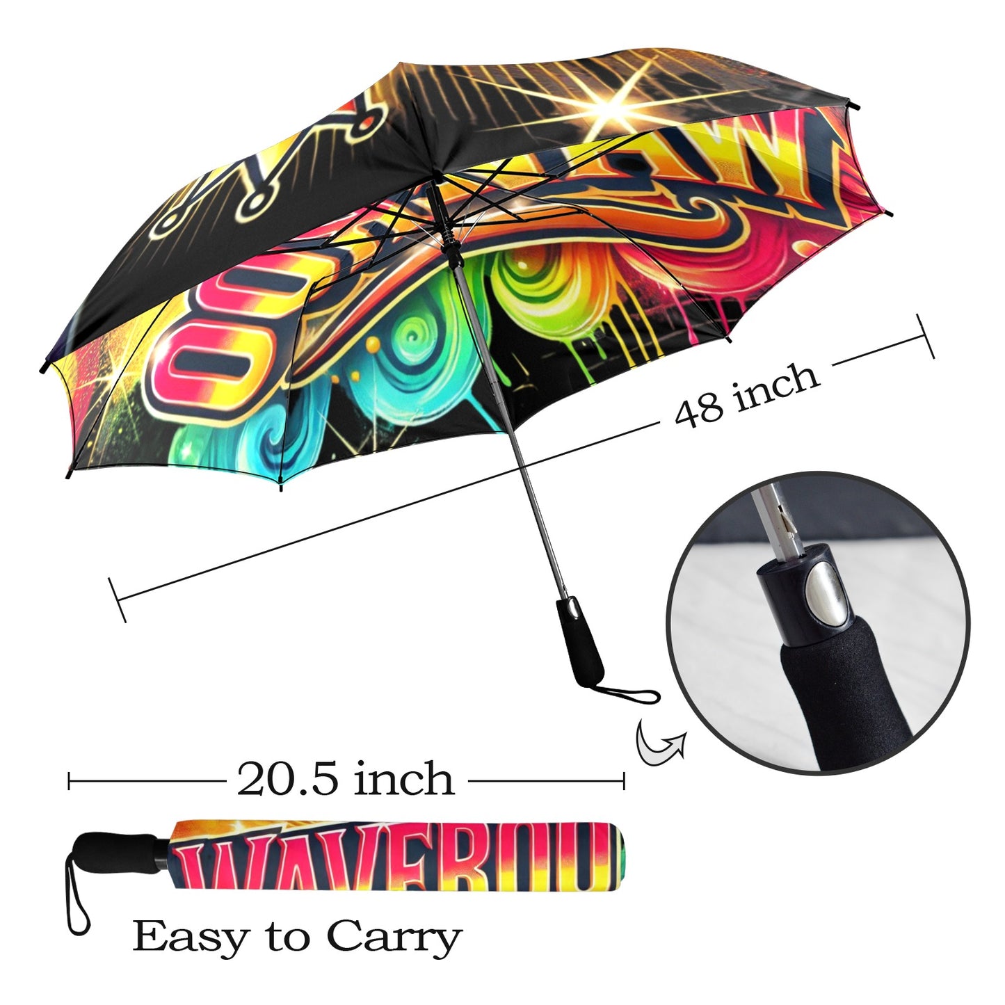 Proud To Be Waveroo Umbrella Semi-Automatic Foldable Umbrella