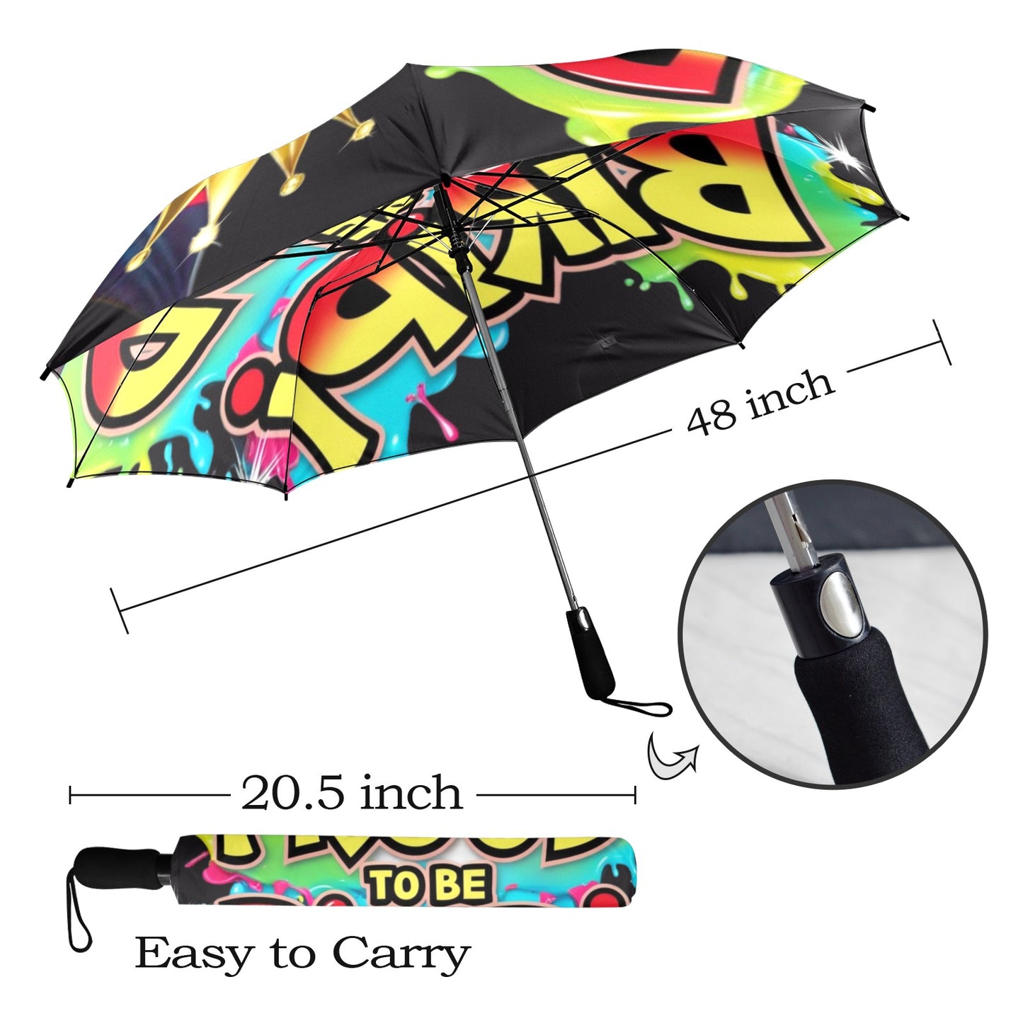 Proud to be Biripi Semi-Automatic Foldable Umbrella