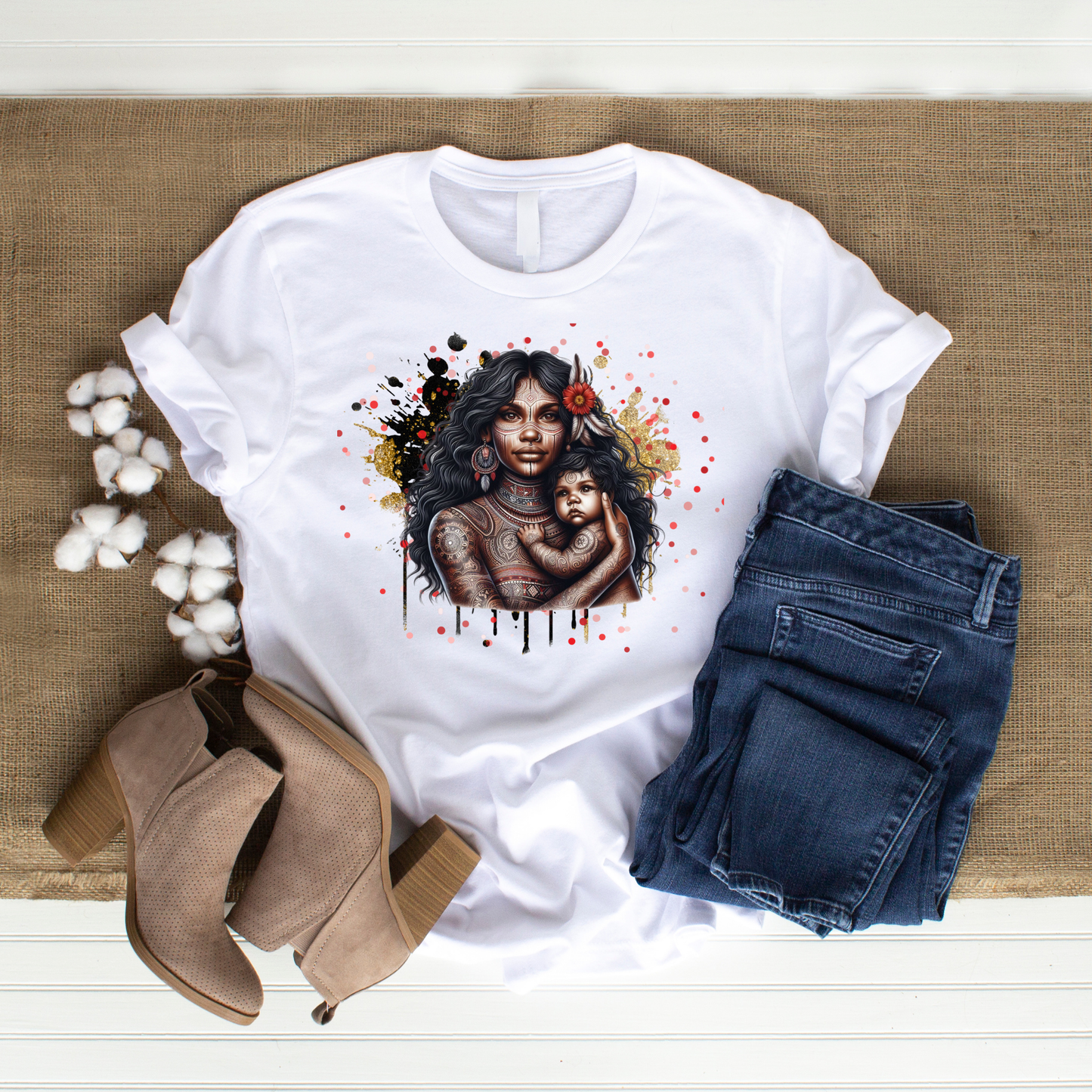Nhuka and Warindjin (mother and son) tee