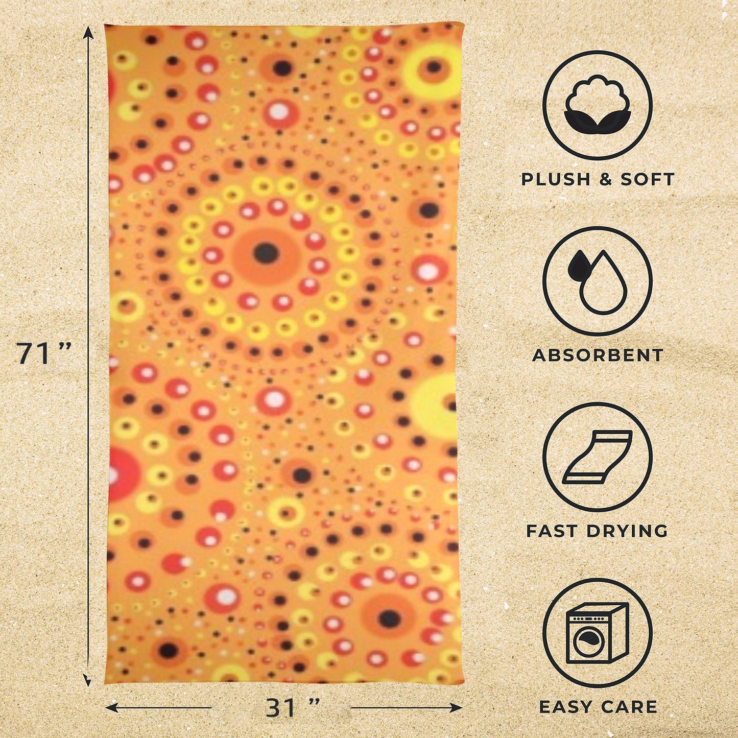 Campfire Beach Towel