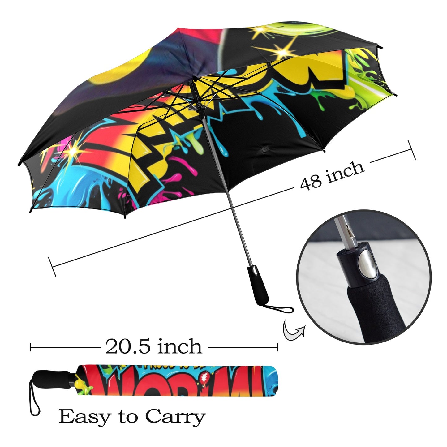 Proud to be Worimi Umbrella Semi-Automatic Foldable Umbrella