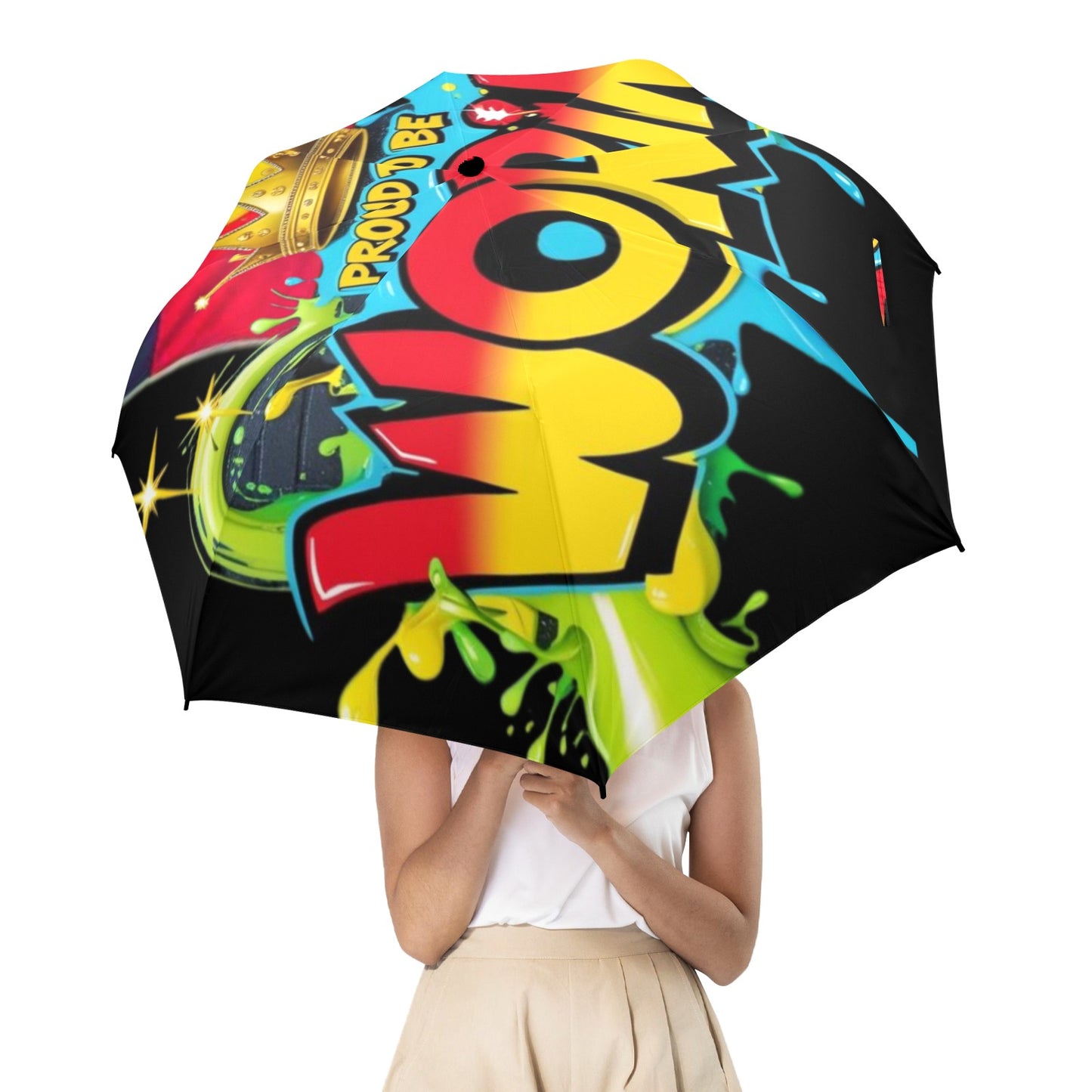 Proud to be Worimi Umbrella Semi-Automatic Foldable Umbrella
