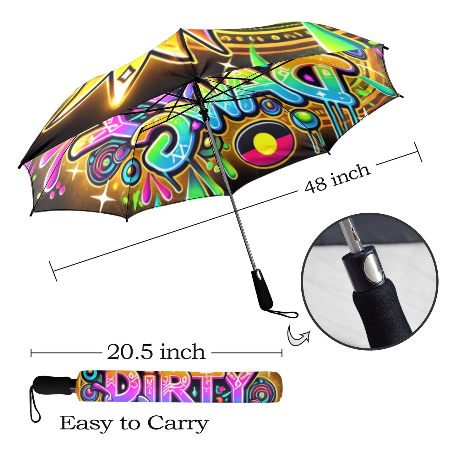 Ya Dirty Dog Umbrella Semi-Automatic Foldable Umbrella