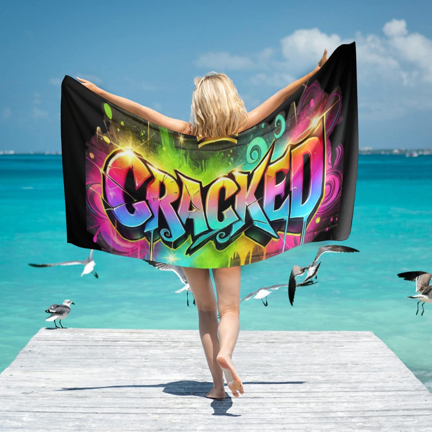 Cracked Beach Towel