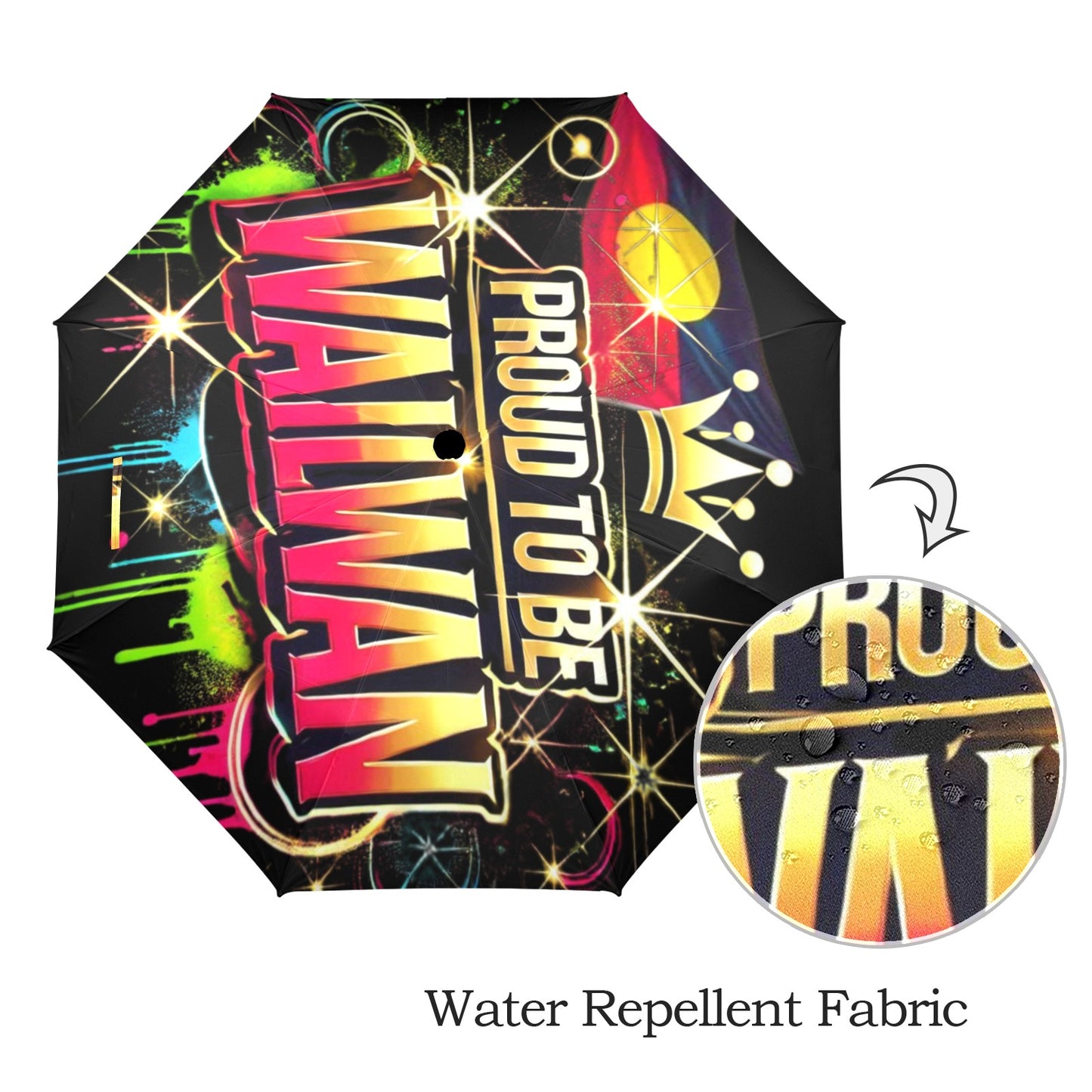 Proud To Be Waliwan Umbrella Semi-Automatic Foldable Umbrella