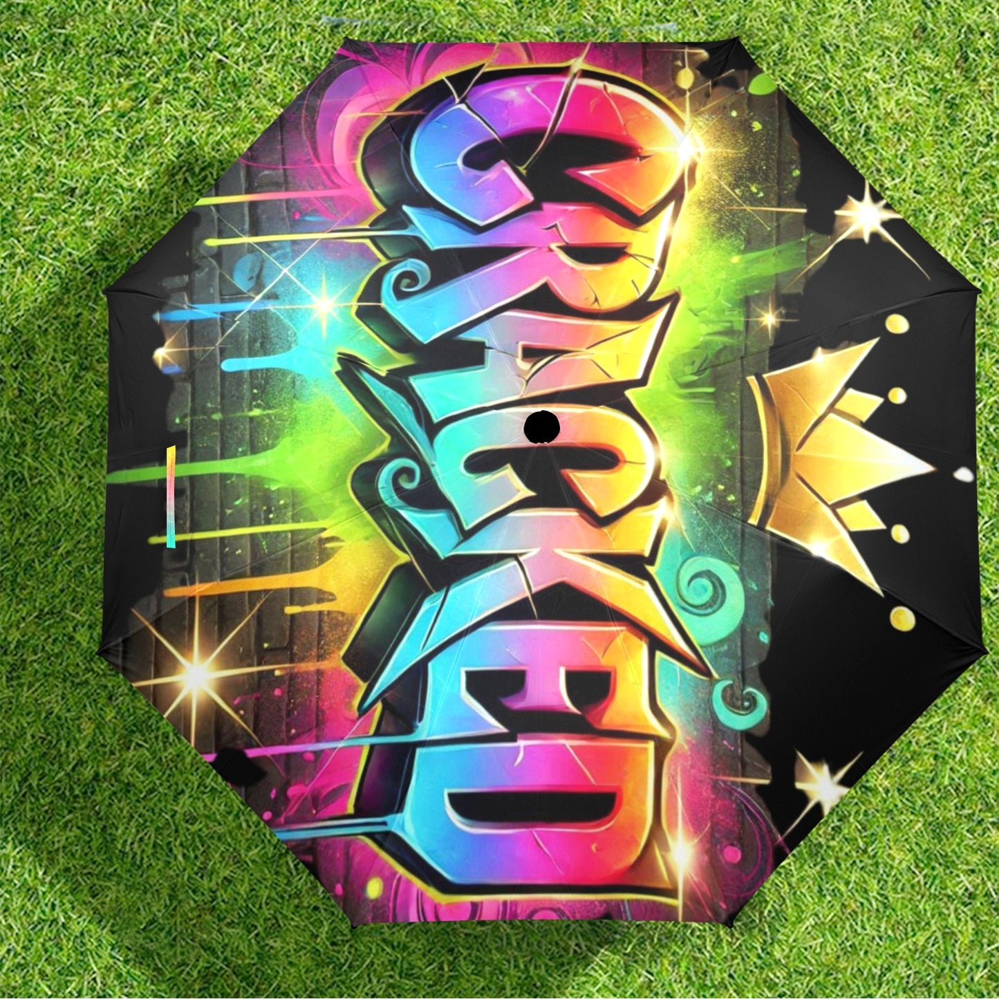 Cracked Umbrella Semi-Automatic Foldable Umbrella