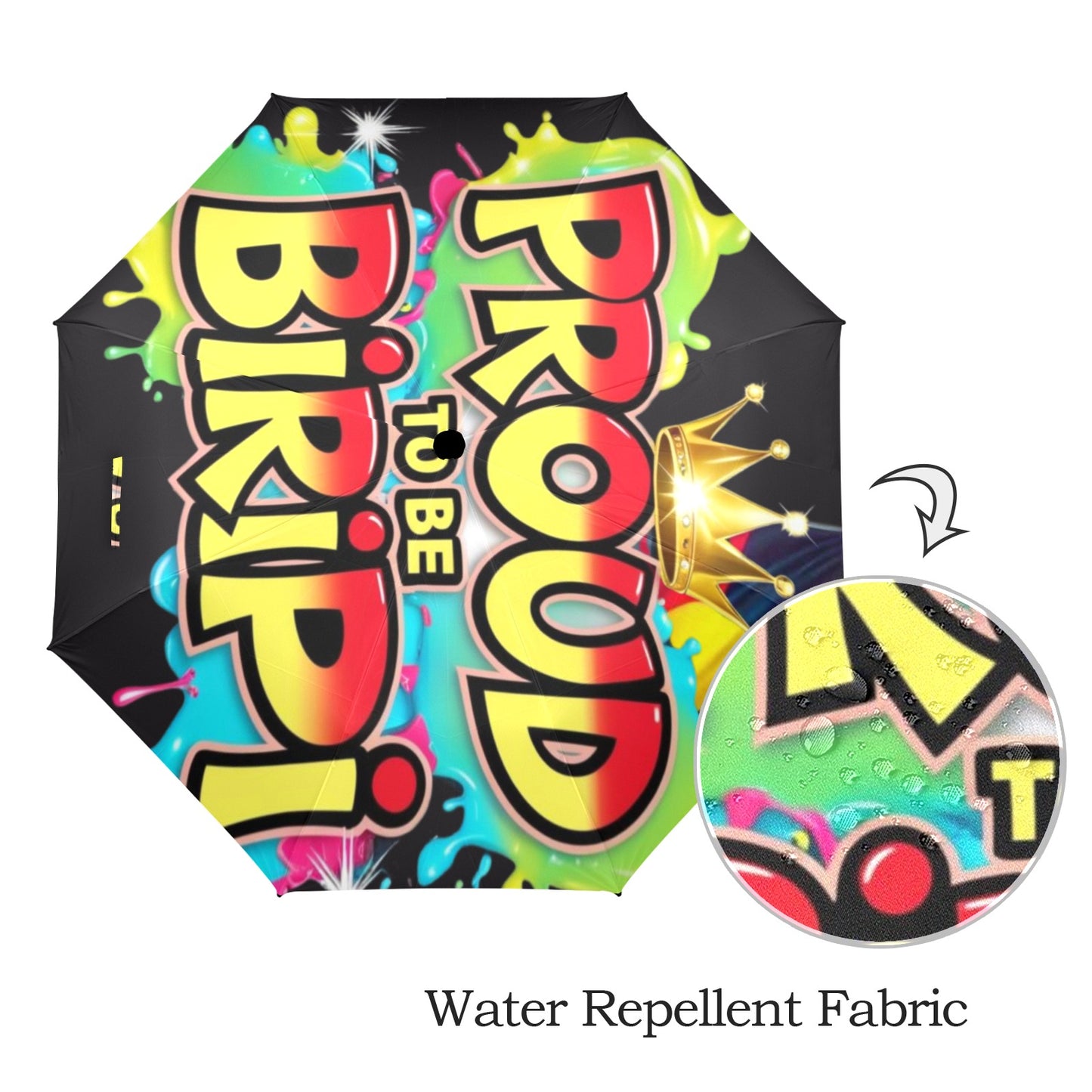 Proud to be Biripi Semi-Automatic Foldable Umbrella