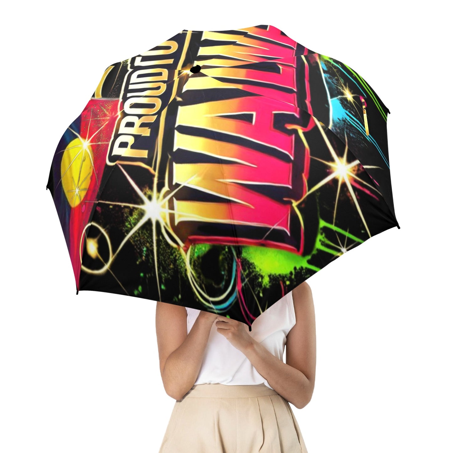 Proud To Be Waliwan Umbrella Semi-Automatic Foldable Umbrella