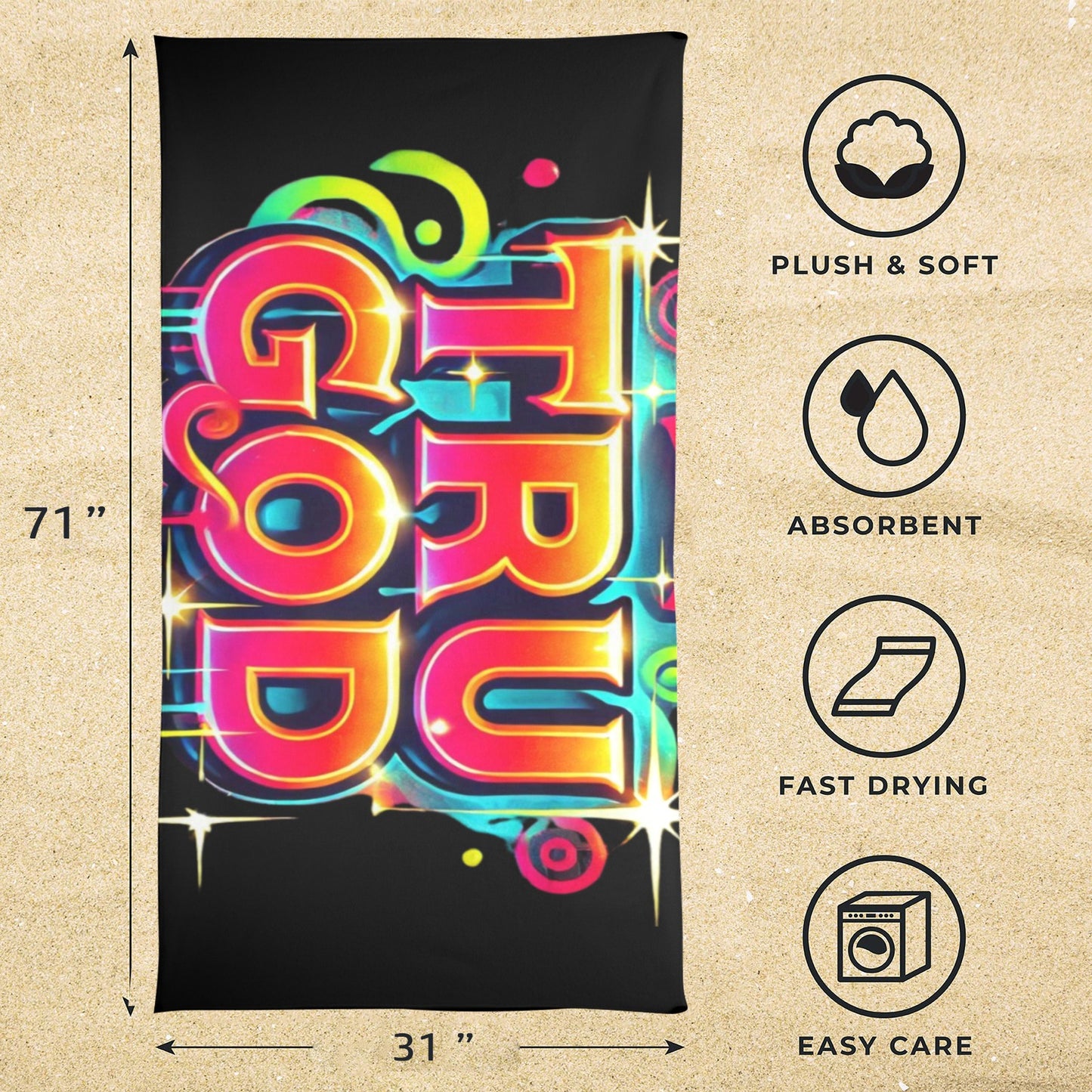 Tru God Beach Towel
