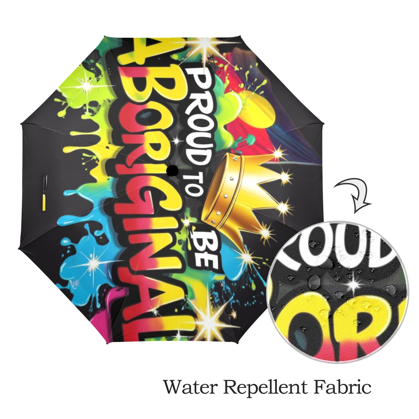 Proud To Be Aboriginal Umbrella Semi-Automatic Foldable Umbrella