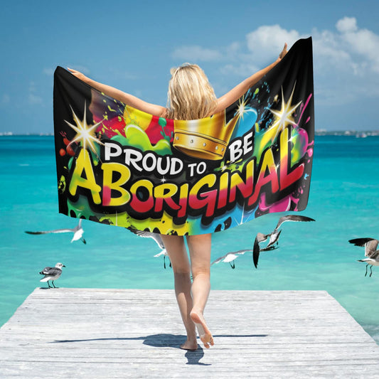 Proud to be Aborignal Beach Towel