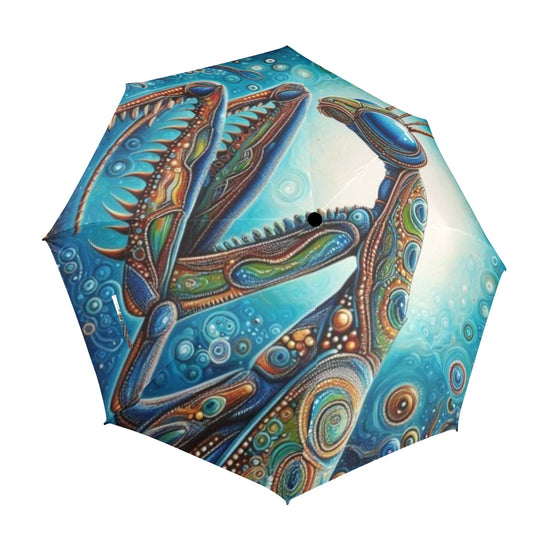 Praying Mantis Umbrella Semi-Automatic Foldable Umbrella
