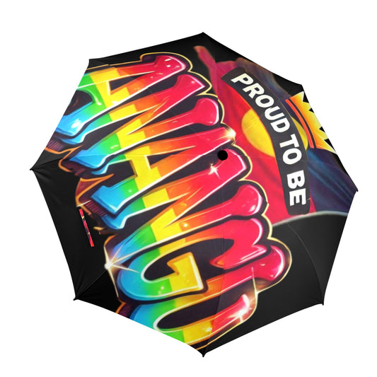 Proud To Be Anangu Umbrella Semi-Automatic Foldable Umbrella