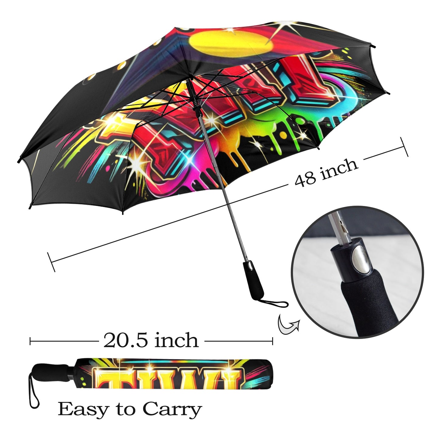 Proud To Be Tiwi Umbrella Semi-Automatic Foldable Umbrella