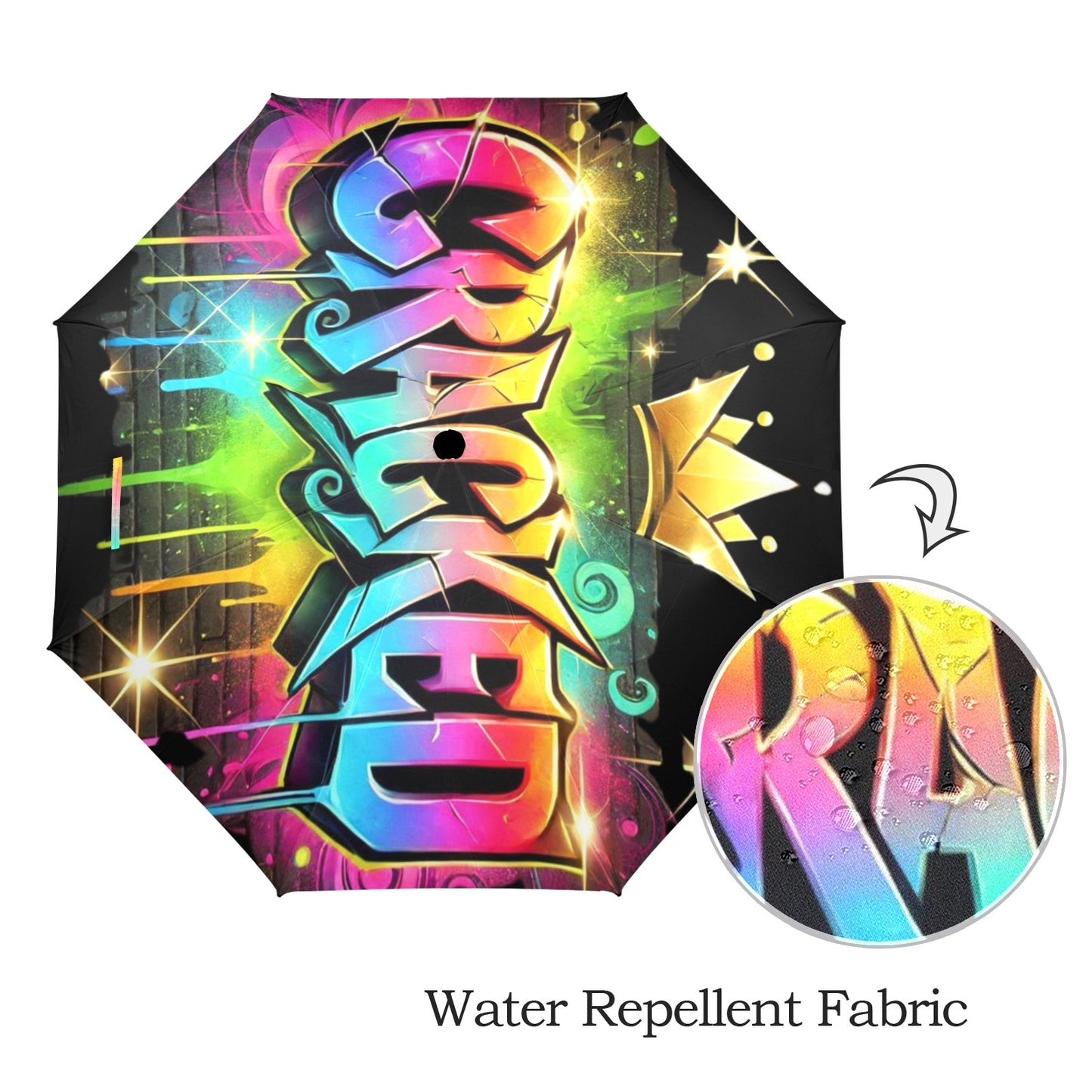 Cracked Umbrella Semi-Automatic Foldable Umbrella
