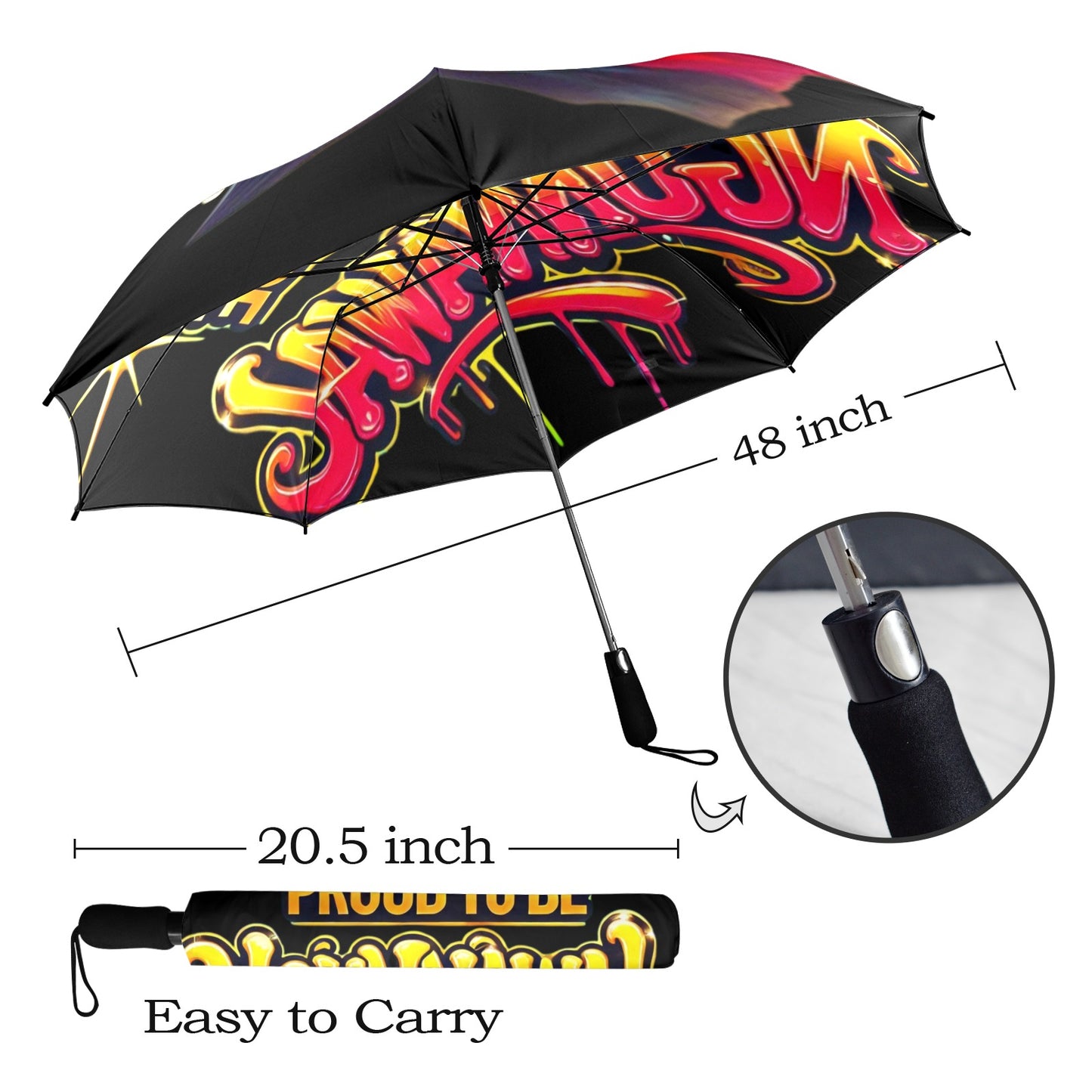 Proud To Be Ngunnawal Umbrella Semi-Automatic Foldable Umbrella