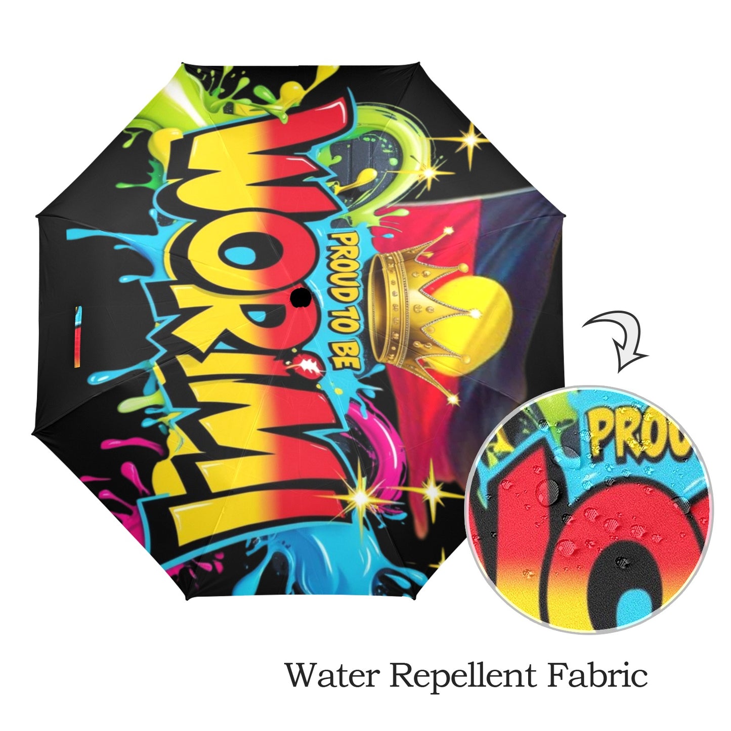 Proud to be Worimi Umbrella Semi-Automatic Foldable Umbrella