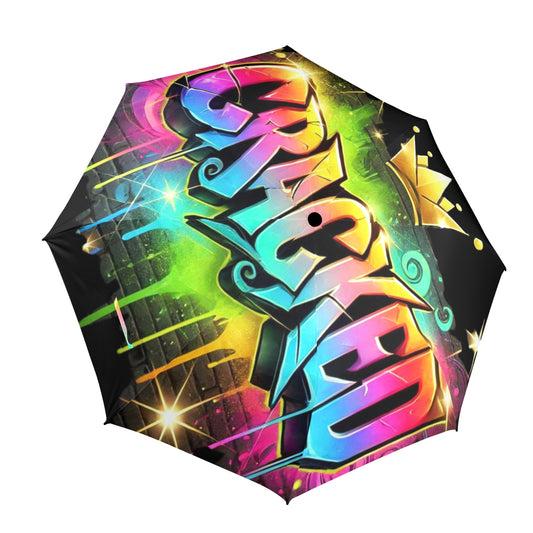 Cracked Umbrella Semi-Automatic Foldable Umbrella