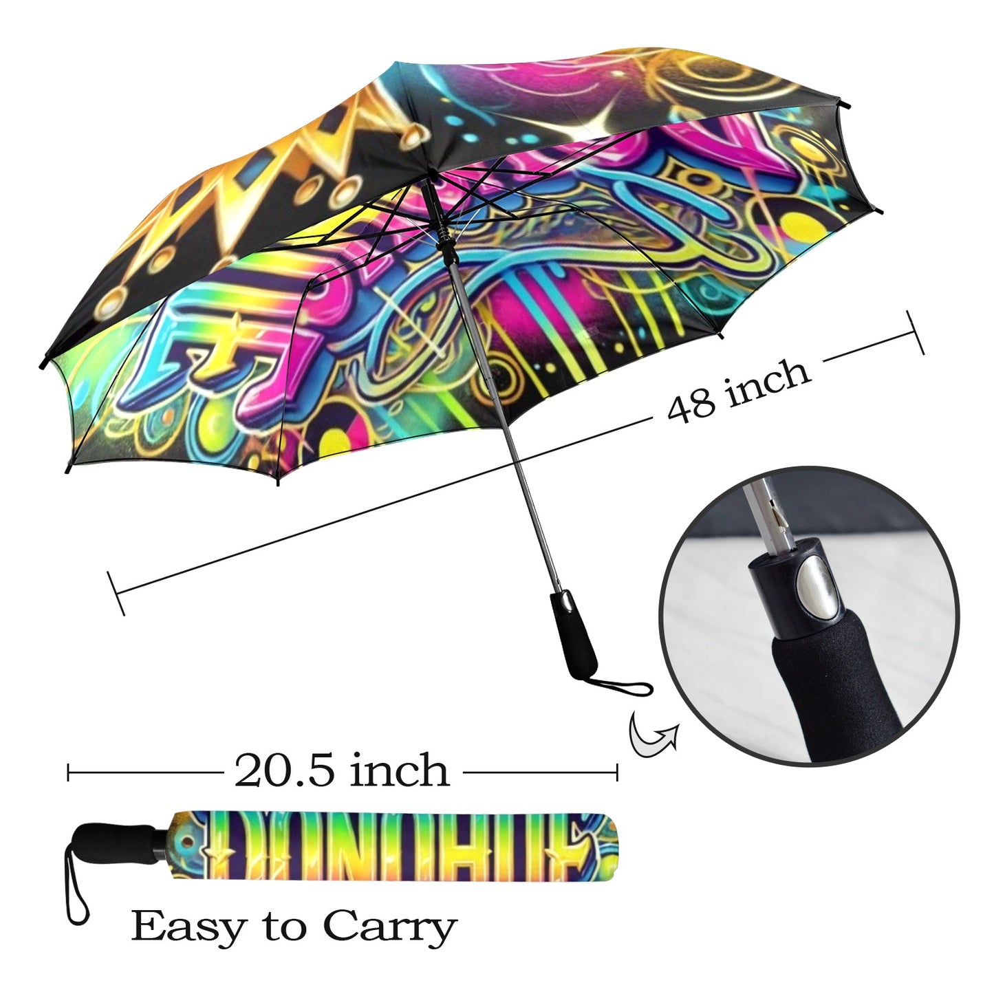 Proud to be Donohue Semi-Automatic Foldable Umbrella