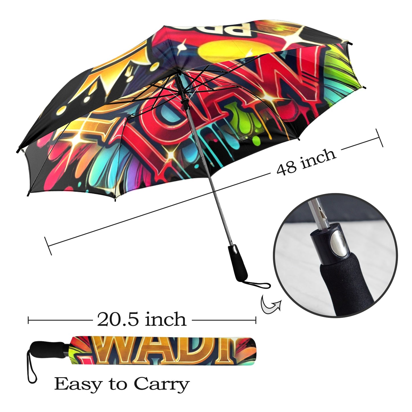 Proud To Be Wadi Wadi Umbrella Semi-Automatic Foldable Umbrella