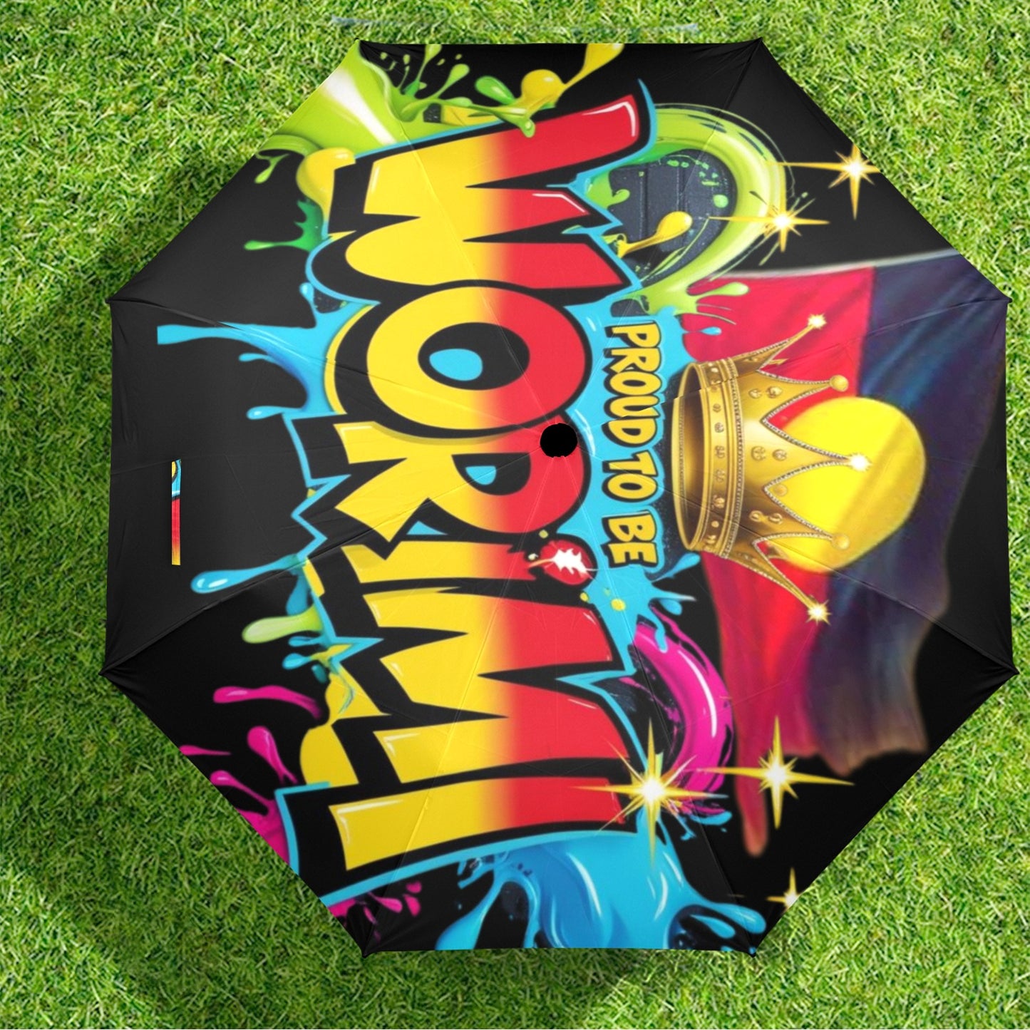 Proud to be Worimi Umbrella Semi-Automatic Foldable Umbrella