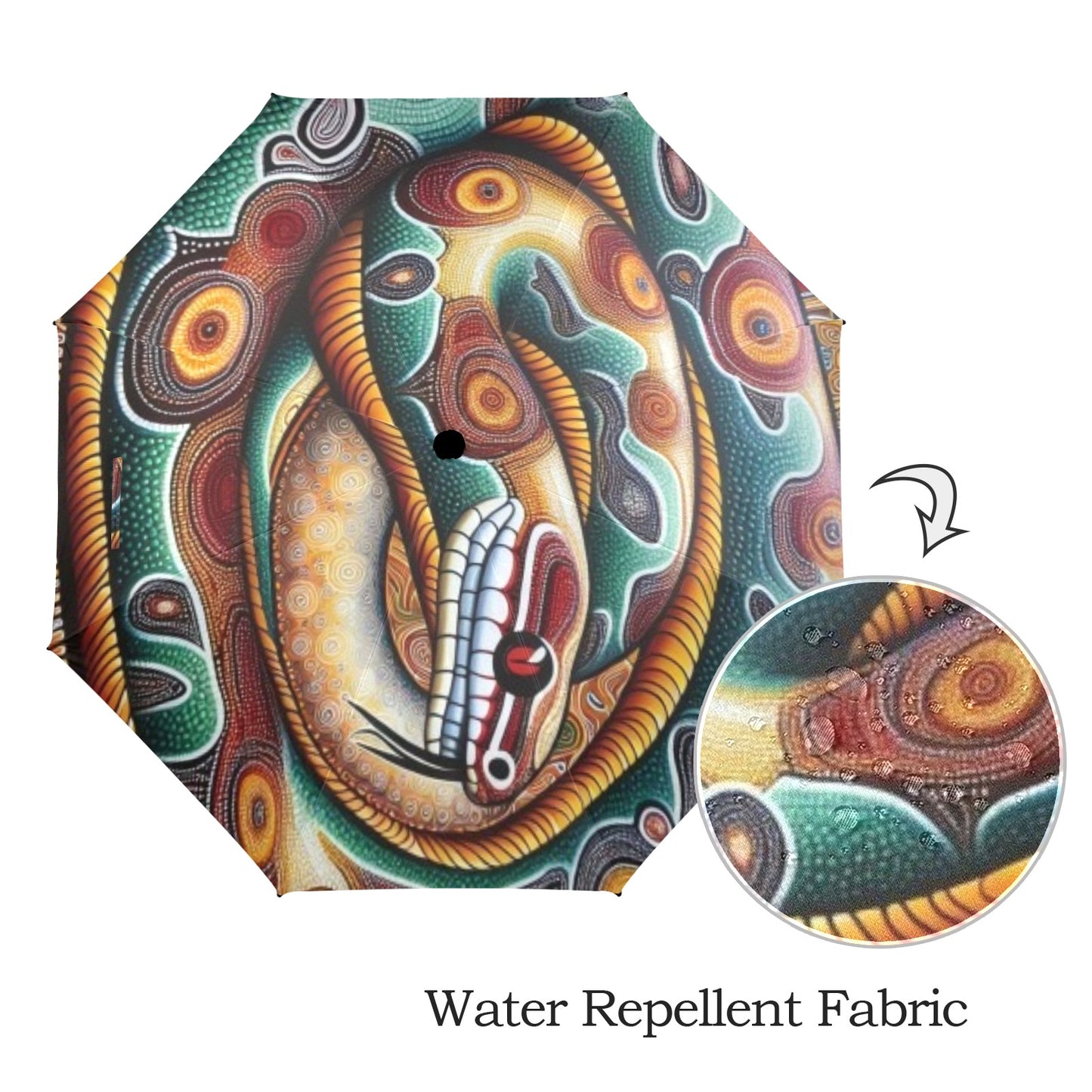 Aborignal Snake Semi-Automatic Umbrella