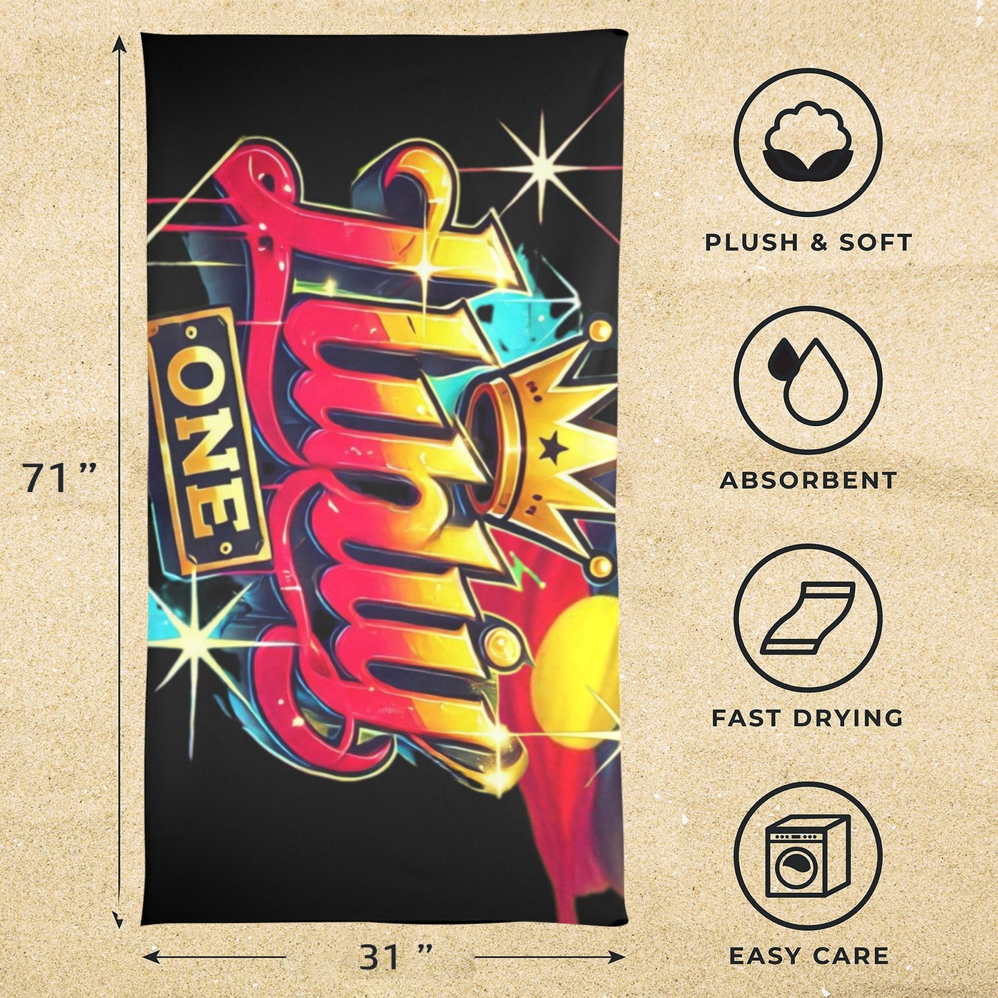 Lubly one Beach Towel