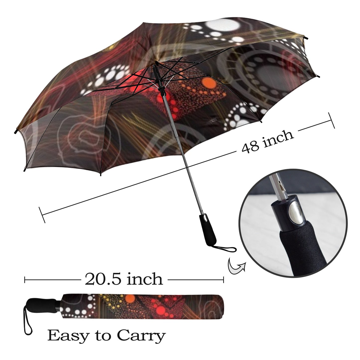 Lives Matter Umbrella Semi-Automatic Foldable Umbrella