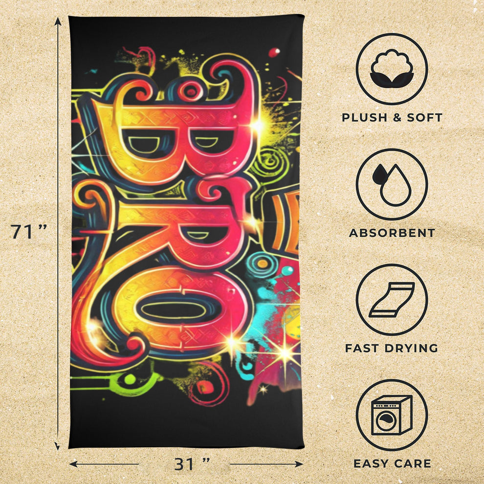 Bro Beach Towel – Buta Buta Yama Creations
