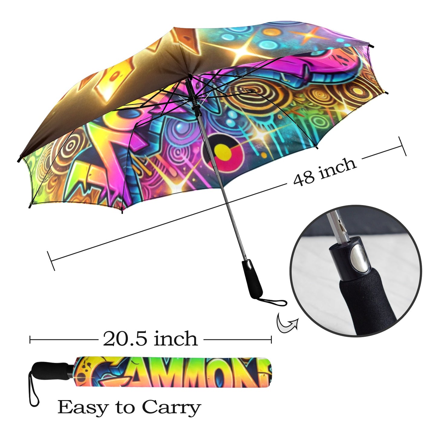 'Gammon' Umbrella Semi-Automatic Foldable Umbrella