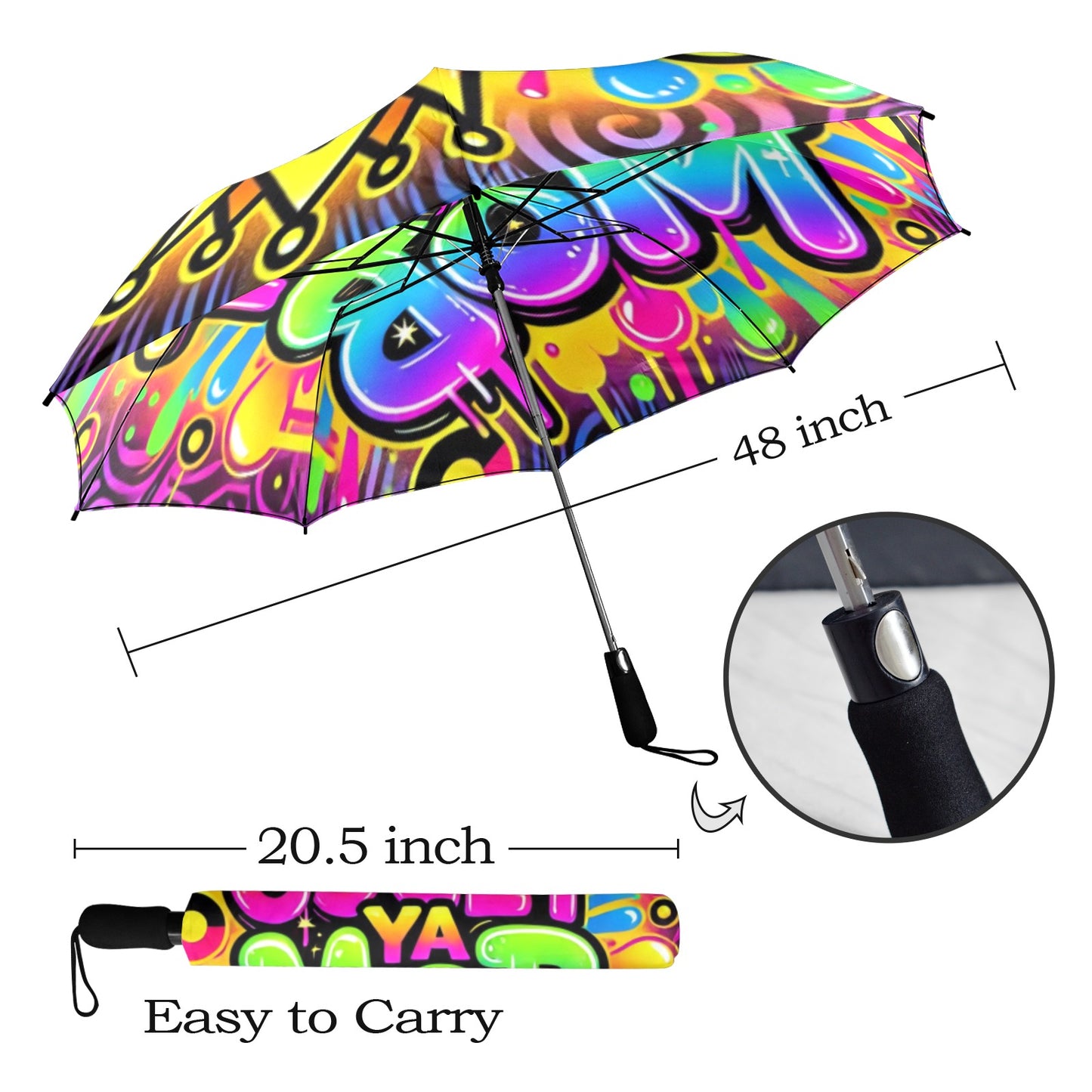 Go get ya mob Semi-Automatic Foldable Umbrella