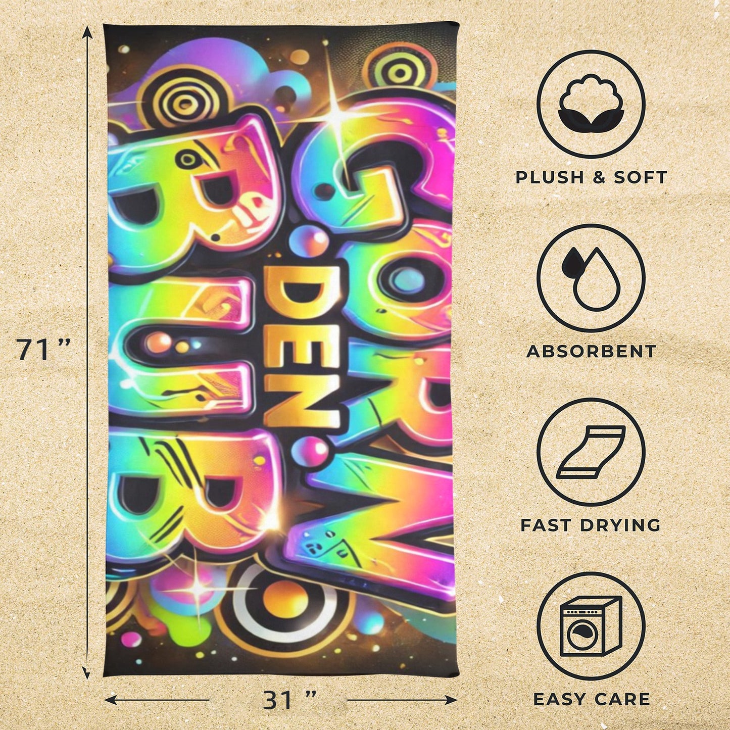 Gorn Den Bub Beach Towel