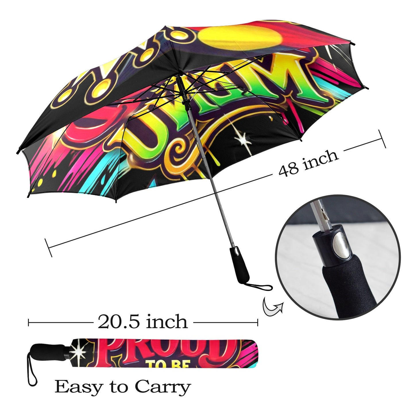 Proud To Be Menu Semi-Automatic Foldable Umbrella