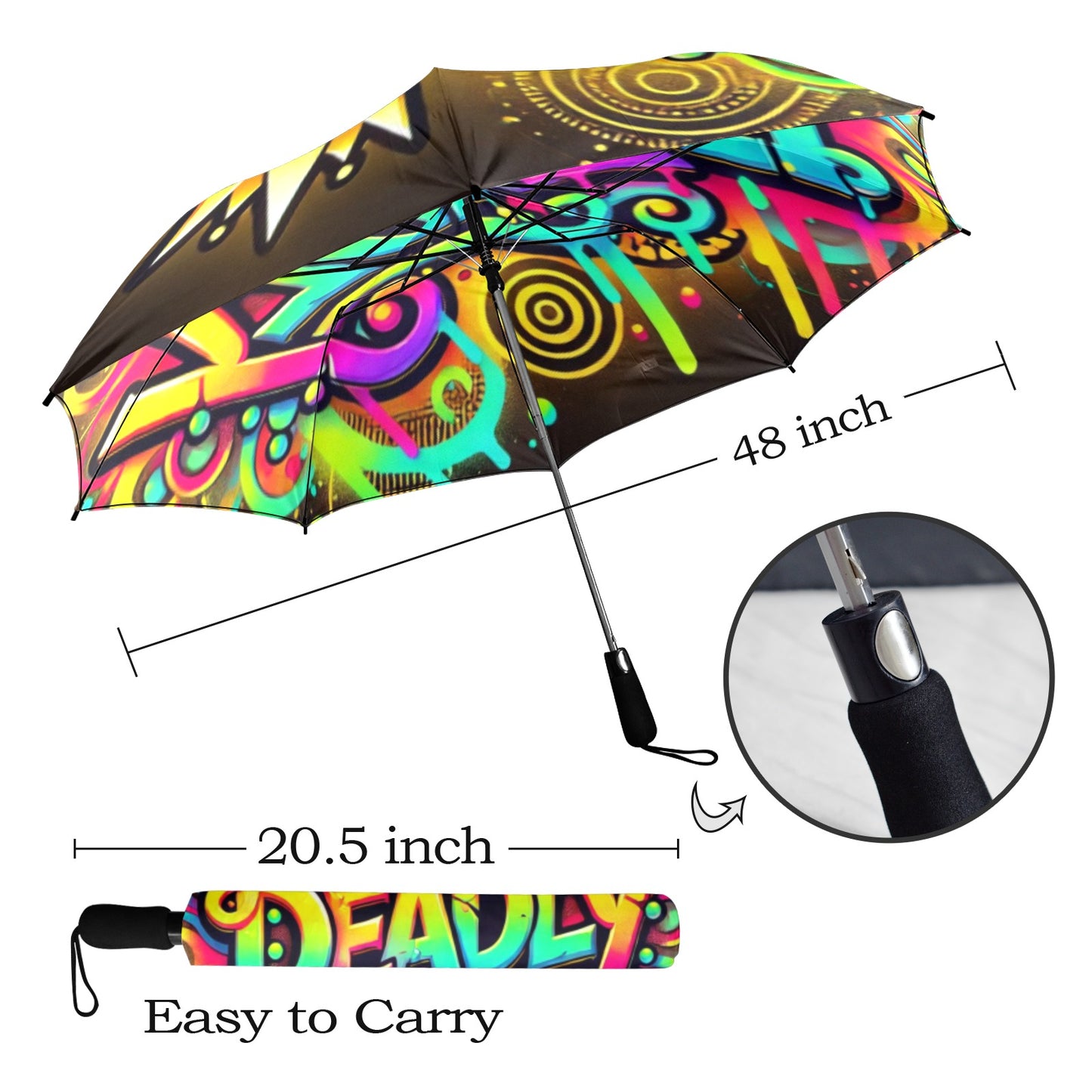 Deadly Umbrella Semi-Automatic Foldable Umbrella