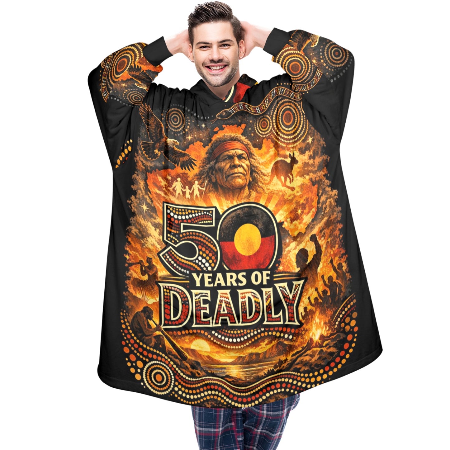 50 Years of Deadly Unisex Adult Blanket Hoodie