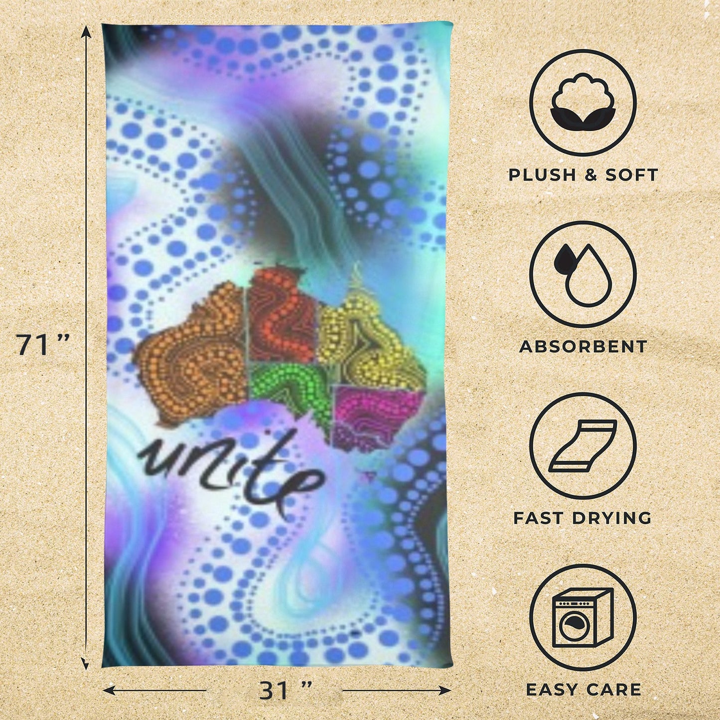 Unite Beach Towel Beach Towel