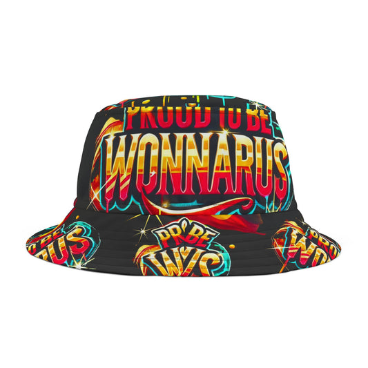 Graffiti Bucket Hat Proud to Be Wonnarus