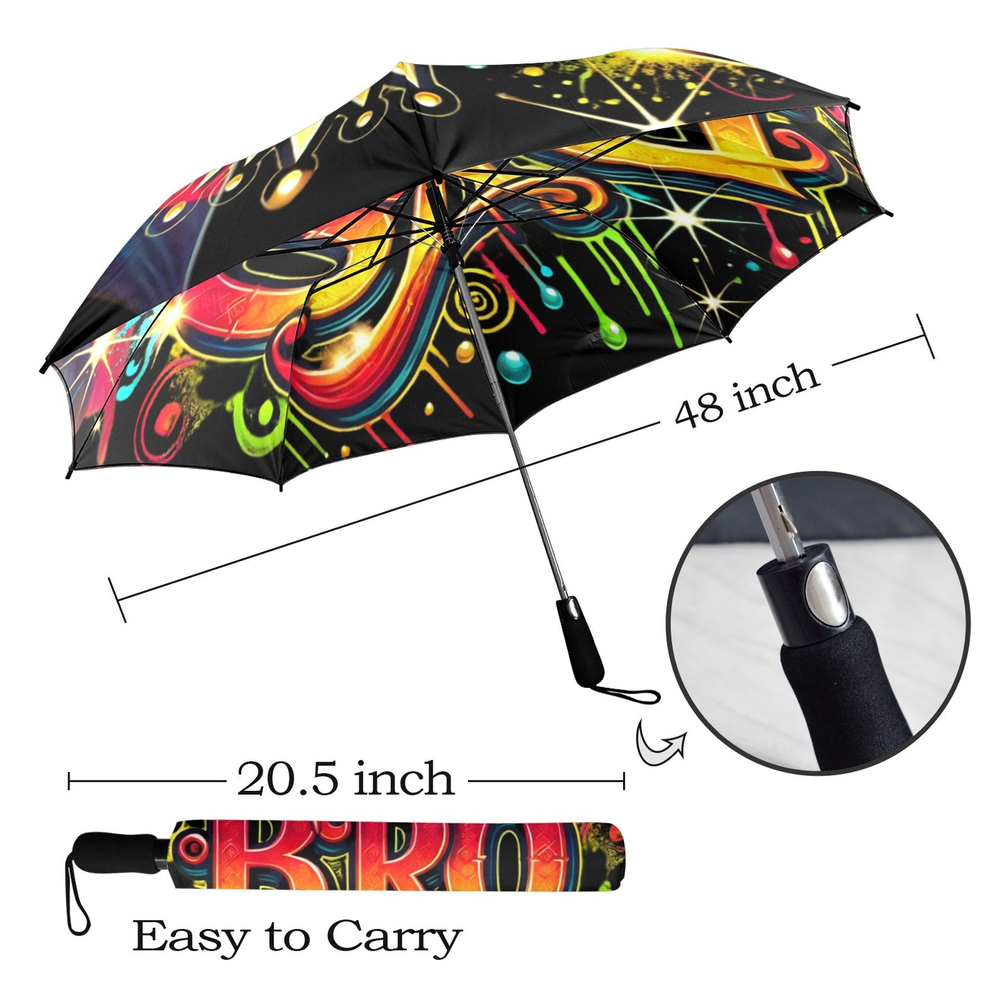 Bro Umbrella Semi-Automatic Foldable Umbrella