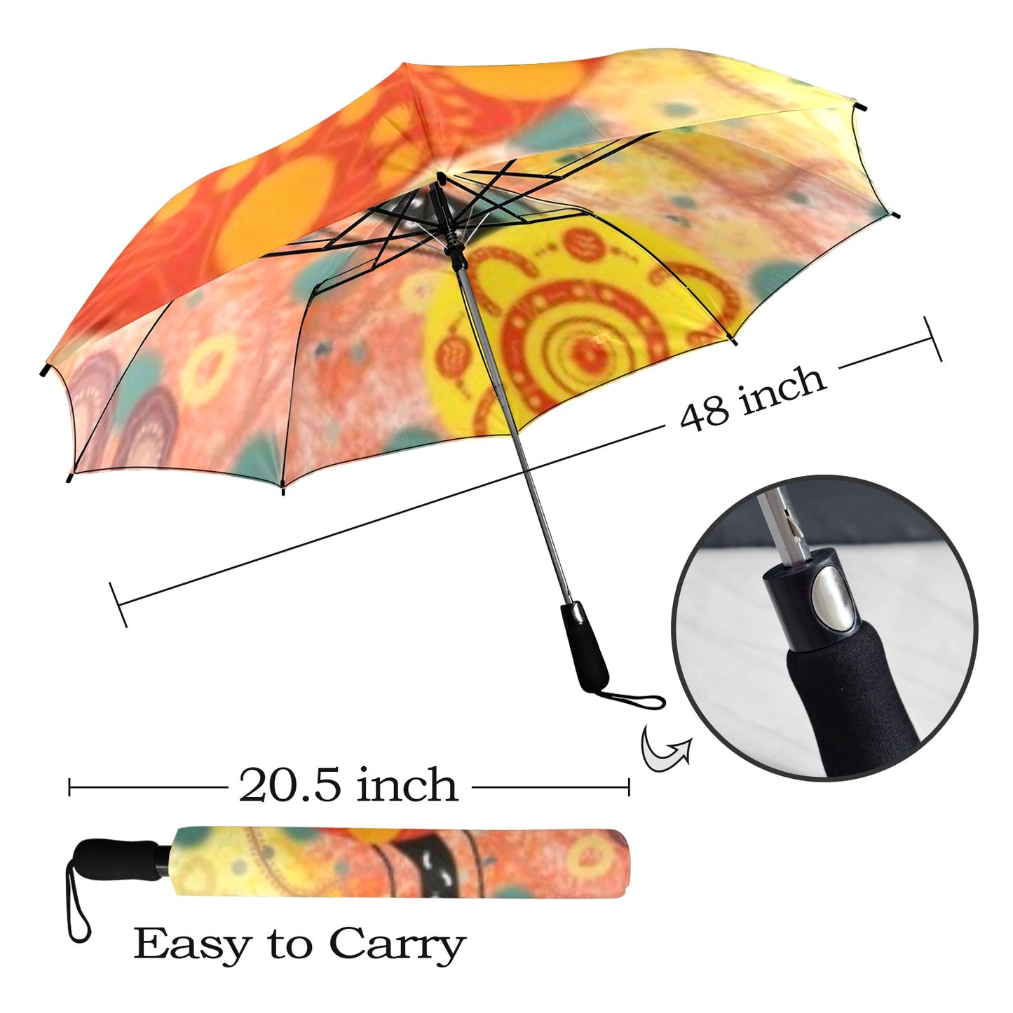 Making Tracks Umbrella Semi-Automatic Foldable Umbrella