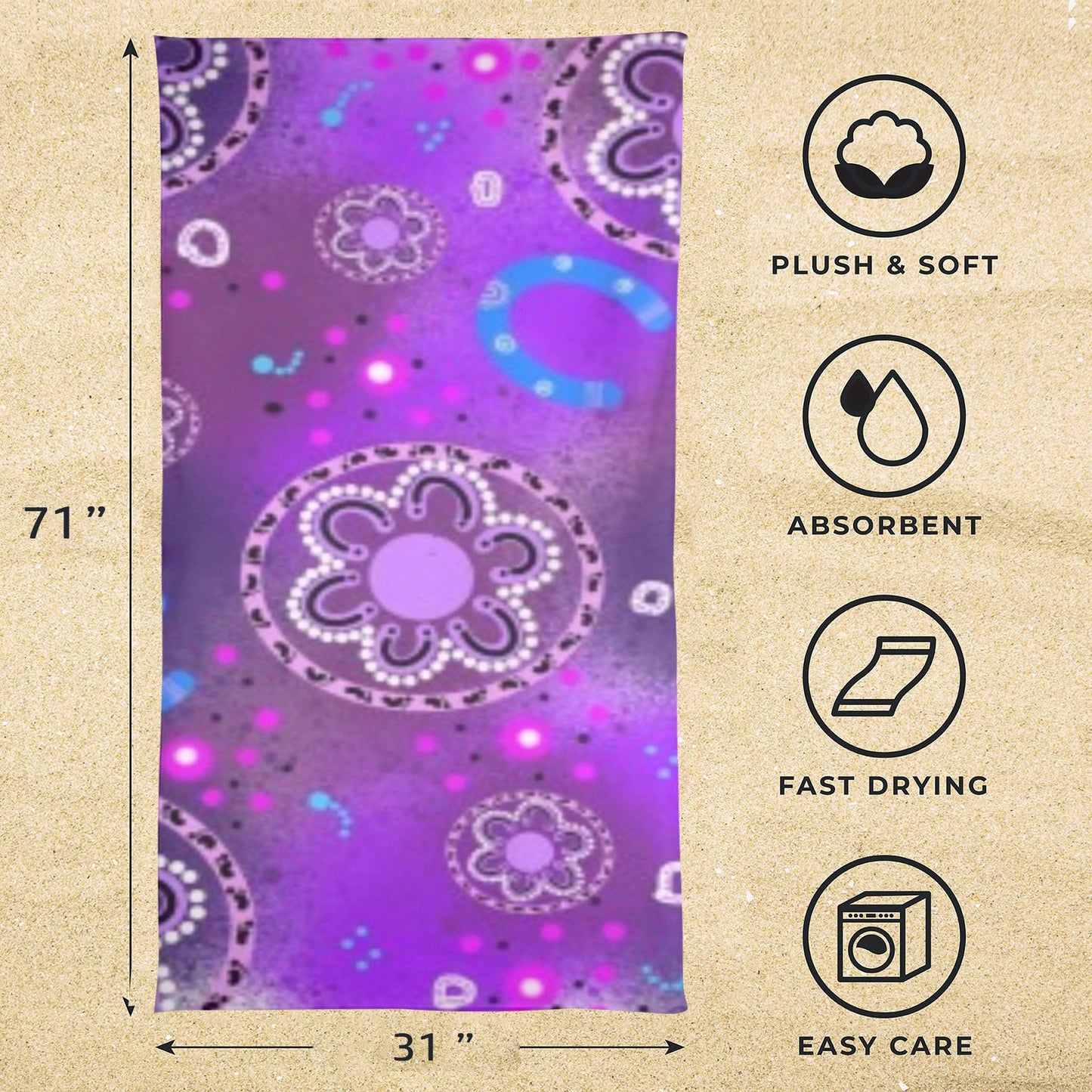 Dreamtime Beach Towel Beach Towel
