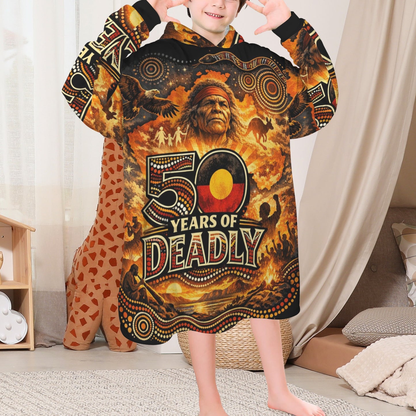 50 Years of Deadly Kids Blanket Hoodie