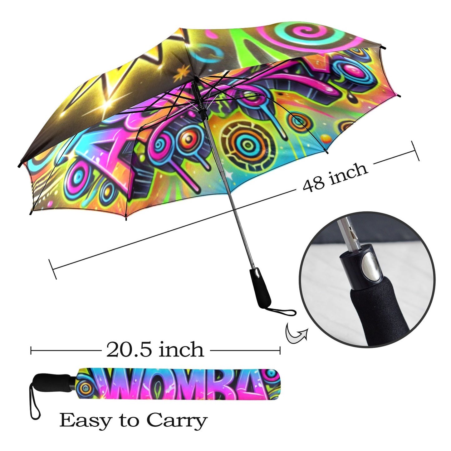 Womba Semi-Automatic Foldable Umbrella