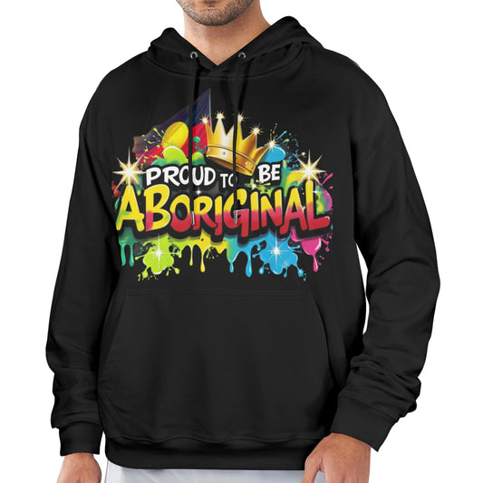 Proud to Be Aboriginal Mens Hoodie