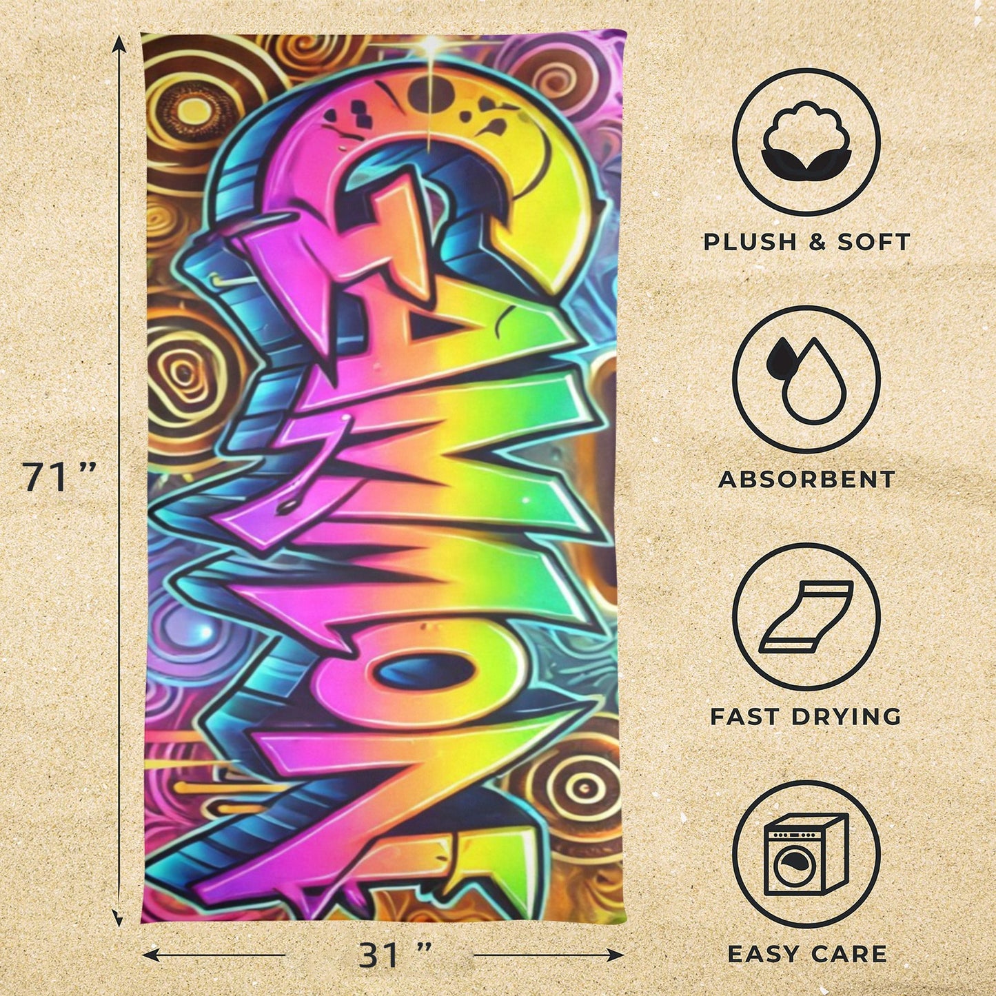'Gammon' Beach Towel