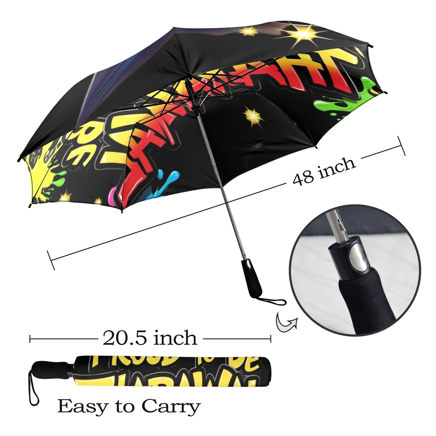 Proud To Be Tharawal Umbrella Semi-Automatic Foldable Umbrella