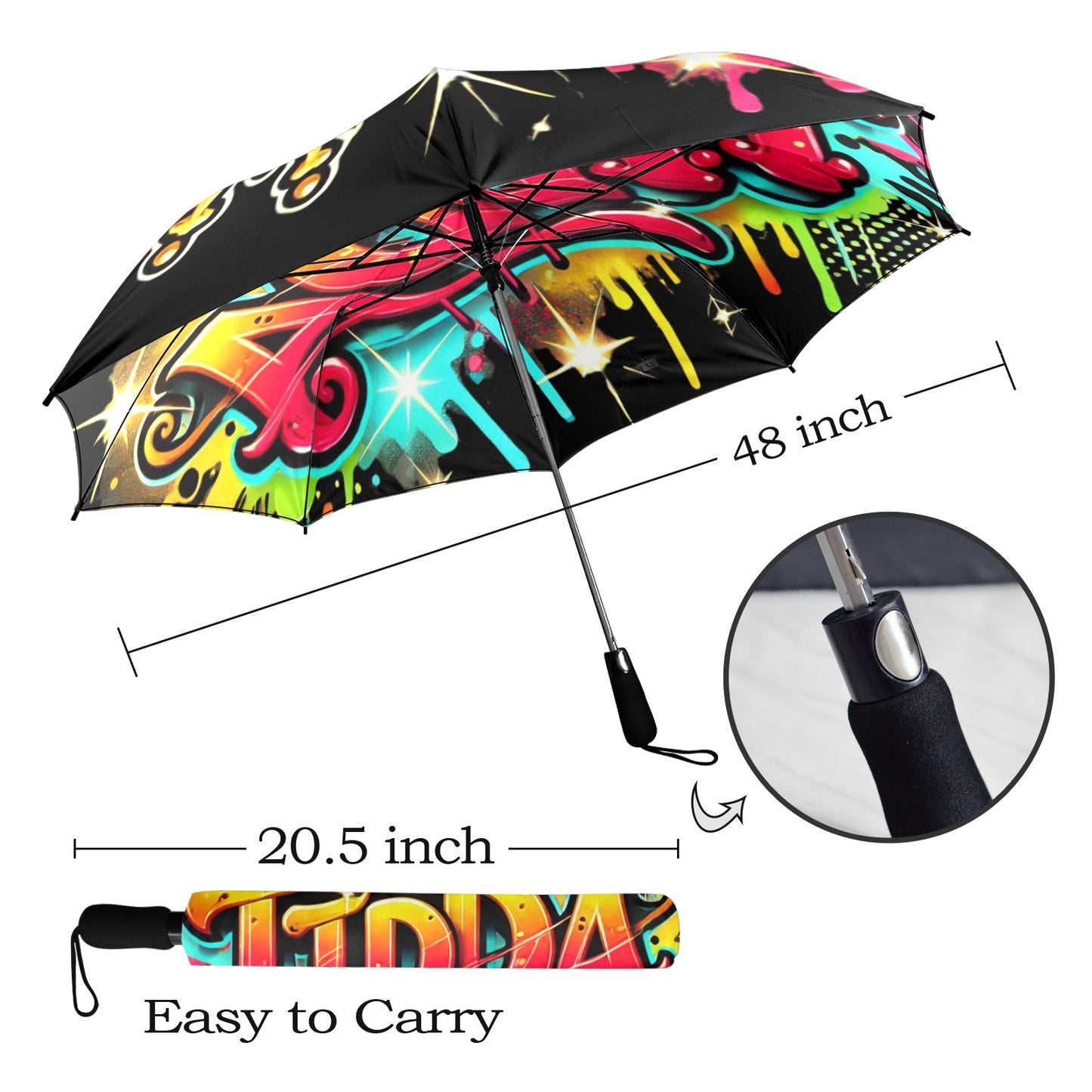 Tidda Umbrella Semi-Automatic Foldable Umbrella