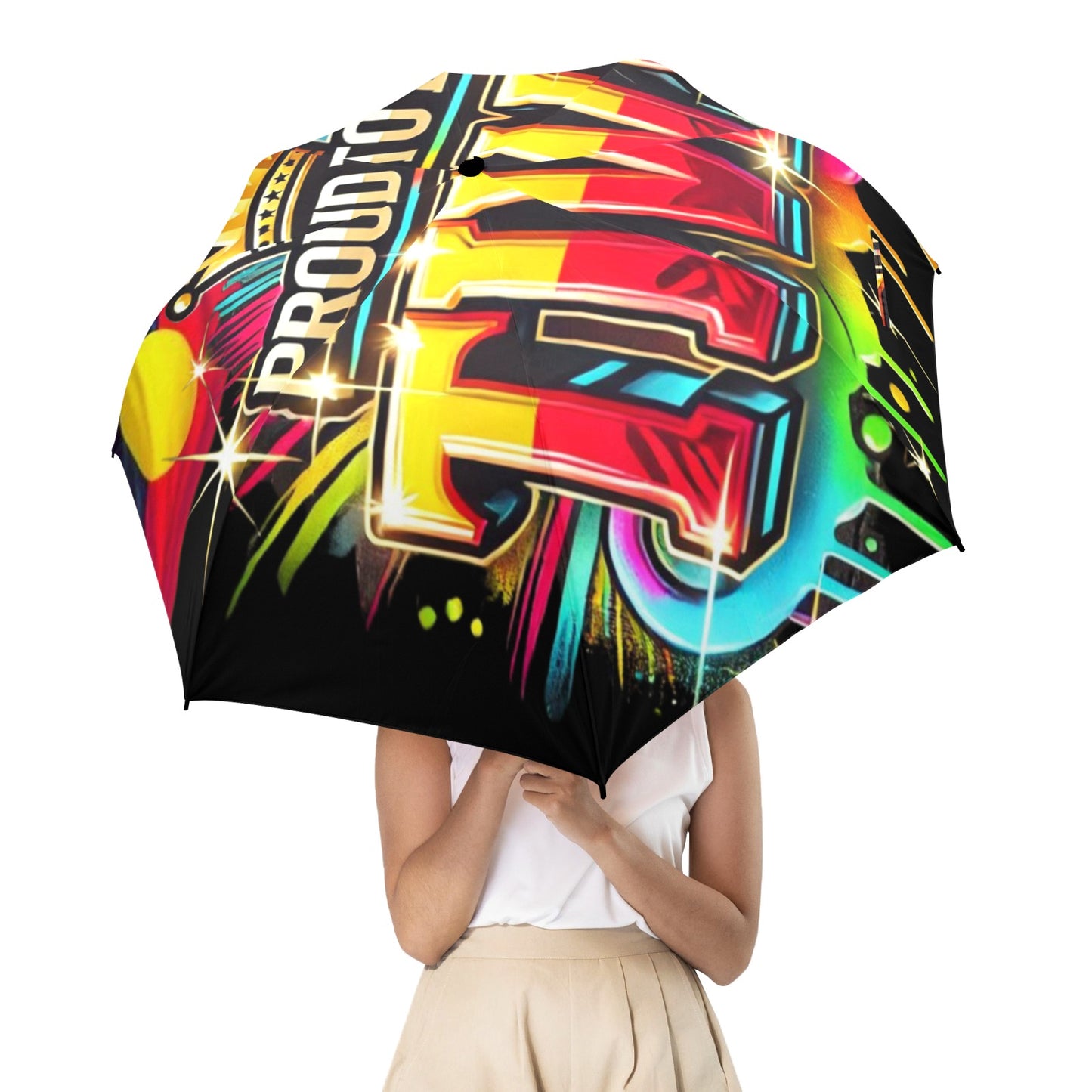 Proud To Be Tiwi Umbrella Semi-Automatic Foldable Umbrella