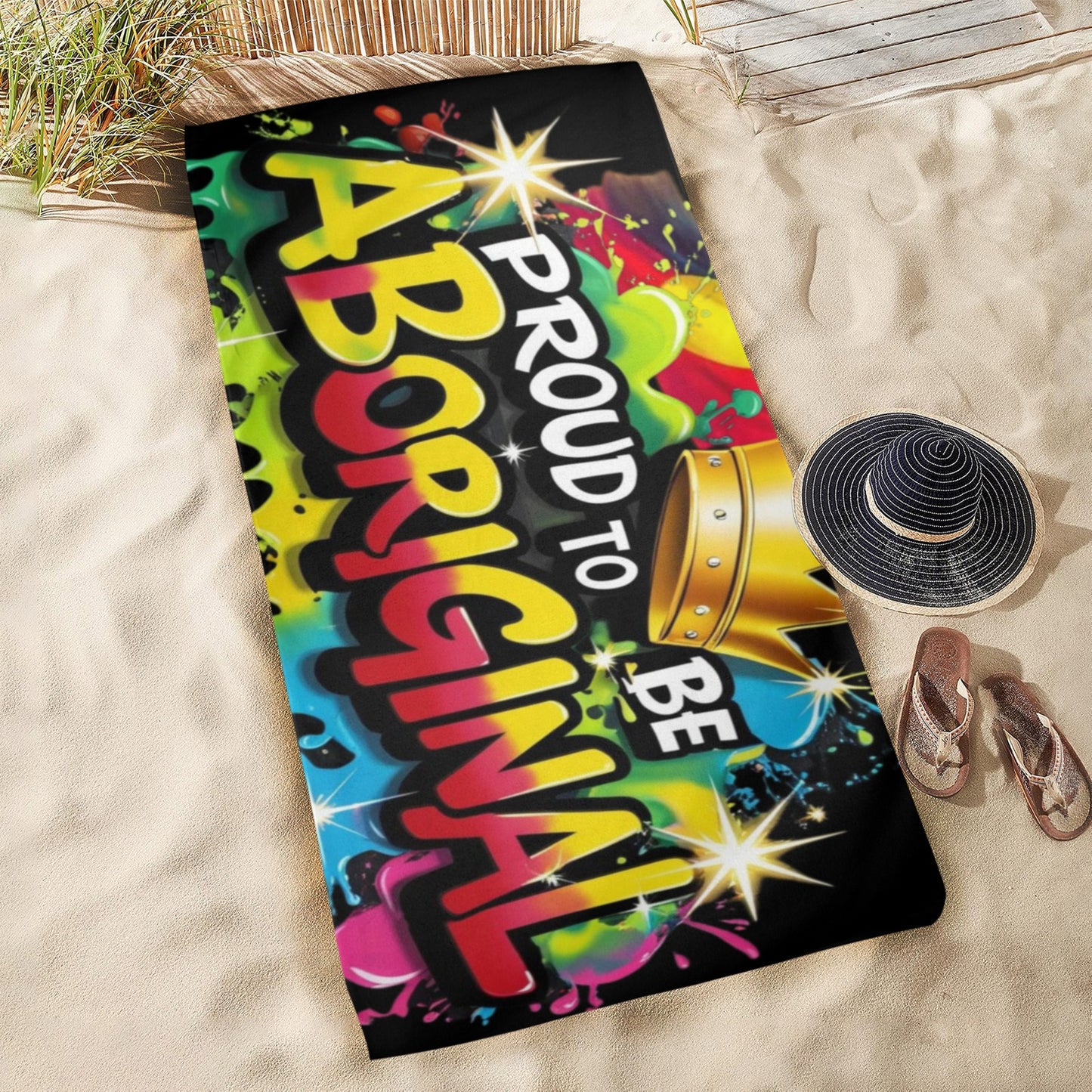 Proud to be Aborignal Beach Towel
