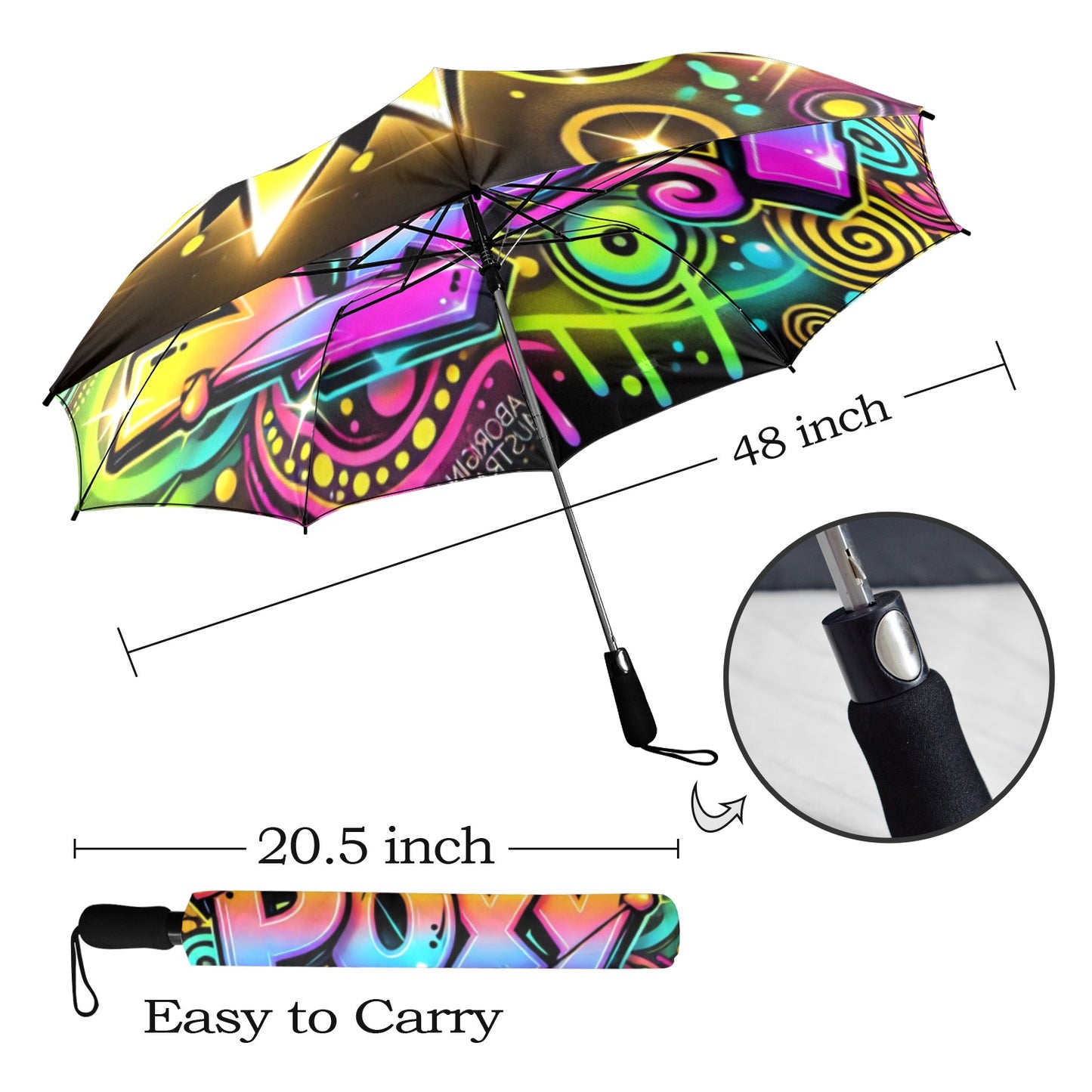 Poxy Semi-Automatic Foldable Umbrella